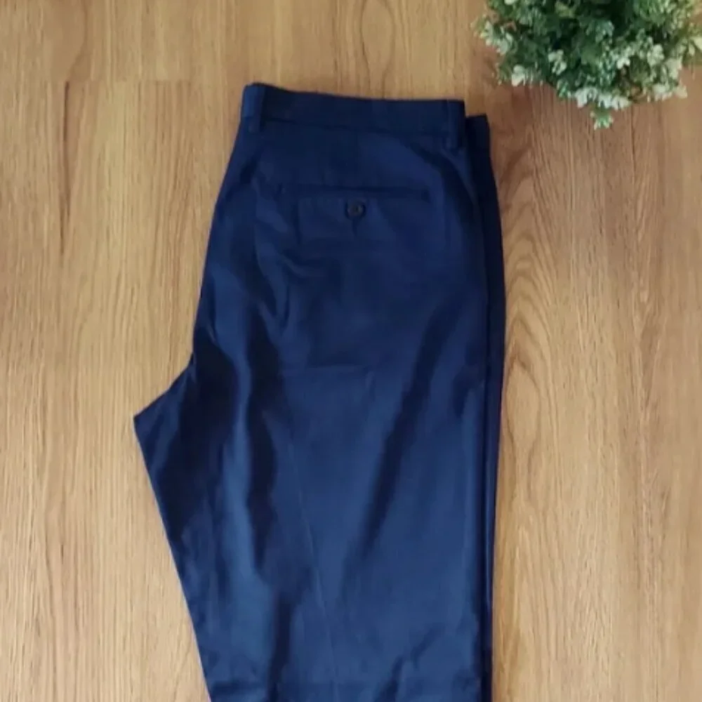J.CREW BOWERY  PANTS MEN  SIZE W35 L32 NAVY BLUE FORMAL CASUAL STRETCHY  OFFICE
